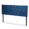 Baxton Studio Felix ModernNavy Blue Velvet Upholstered Headboard-King 198-12409-ZORO - alternate 8